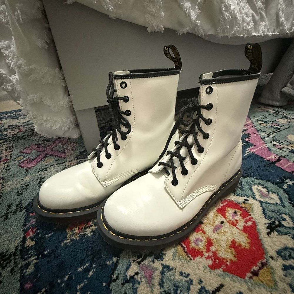 White Lace-Up Women's